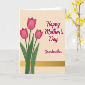 Grün gestielte Muttertagskarte Karte (Gelbe Blume)