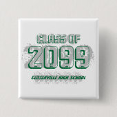 Grün gestört Moderne Button-Klasse Button (Vorderseite)