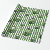 Grün gestreifte Flasche St. Patrick Tag Chic Geschenkpapier (Ungerollt)