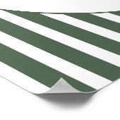 Grün gestreiftes preppy Strandhütte Hochzeits-Will Poster (Ecke)