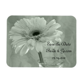 Grün gestrickt Daisy Wedding Save the Date Magnet