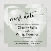 Grün gezogene Hochzeitkarte für das Herz (Vorne/Hinten)