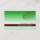 Grün glänzend modern mit Palmblättern einfach eleg Visitenkarte (Vorderseite)