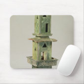 Grün glasig-glänzendes Modell eines Turms Mousepad (Mit Mouse)