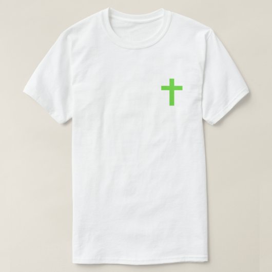 Grün glaube ich an Jesus T - Shirt (Design vorne)