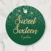 Grün, Glitzer, Süß 16 Geschenkanhänger (Rückseite)