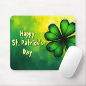 Grün, Glück & Freude - Frohen St. Patrick's Day! Mousepad (Mit Mouse)