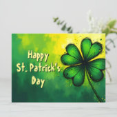 Grün, Glück & Freude - Happy St. Patrick's Day! (Stehend Vorderseite)