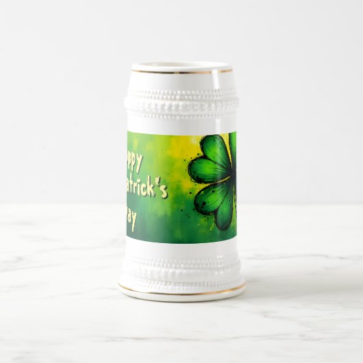 Grün, Glück & Freude - Happy St. Patrick's Day! Bierglas (Mittel)
