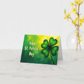 Grün, Glück & Freude - Happy St. Patrick's Day! Karte (Gelbe Blume)