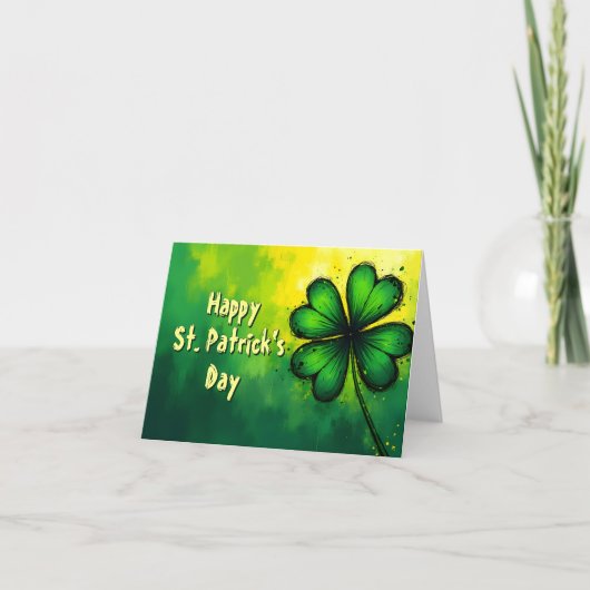 Grün, Glück & Freude - Happy St. Patrick's Day! Karte (Vorderseite)