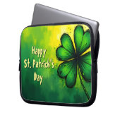 Grün, Glück & Freude - Happy St. Patrick's Day! Laptopschutzhülle (Vorderseite Links)