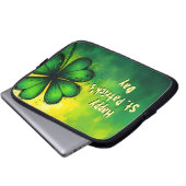 Grün, Glück & Freude - Happy St. Patrick's Day! Laptopschutzhülle (Vorne Knopf)