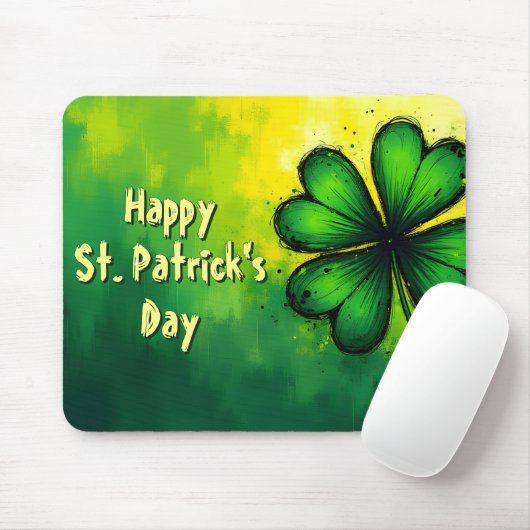 Grün, Glück & Freude - Happy St. Patrick's Day! Mousepad (Mit Mouse)