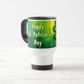 Grün, Glück & Freude - Happy St. Patrick's Day! Reisebecher (Vorderseite Links)
