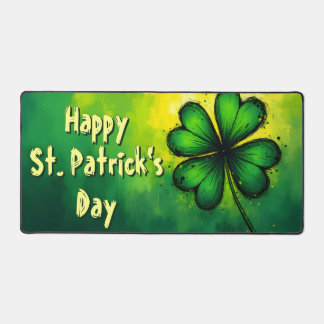 Grün, Glück & Freude - Happy St. Patrick's Day! Schreibtischunterlage