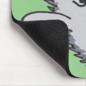 Grün glücklicher Niedlicher Igel Mousepad (Ecke)