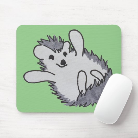 Grün glücklicher Niedlicher Igel Mousepad (Mit Mouse)