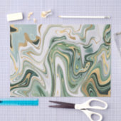 Grün/Gold-Agate/Marmor 3 Seidenpapier (Handwerk)