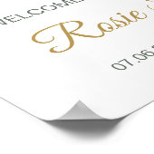 Grün & Gold, Begrüßungszeichen Taufen Poster (Ecke)