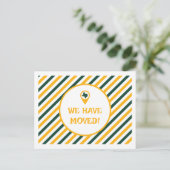 Grün & Gold, das wir beim Bewegen gestreift haben Postkarte (Stehend Vorderseite)