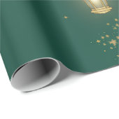 Grün/Gold Eid-Geschenkpapier Geschenkpapier (Rolleneckpunkt)