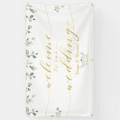 Grün & Gold Extravaganter Schriftart Kalligraphie Banner (Vertikal)