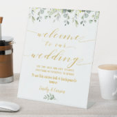 Grün & Gold Extravaganter Schriftart Kalligraphie  Sockelschild (In Situ)