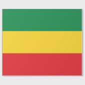 Grün, Gold (gelb) und rote Farbflagge Geschenkpapier (Flach)