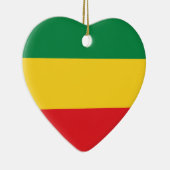 Grün, Gold (gelb) und rote Farbflagge Keramikornament (Rechts)