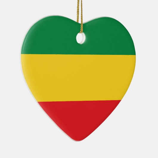 Grün, Gold (gelb) und rote Farbflagge Keramikornament (Rechts)