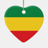 Grün, Gold (gelb) und rote Farbflagge Keramikornament (Hinten)