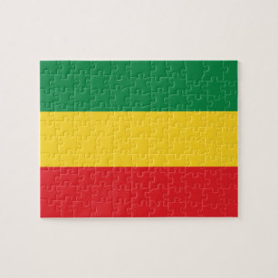 Grün, Gold (gelb) und rote Farbflagge Puzzle