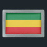 Grün, Gold (gelb) und rote Farbflagge Rechteckige Gürtelschnalle<br><div class="desc">Grün-,  des Gold-(Gelb) u. Fahnen-Farben. 

Vintage alte Schulalternative angesagte Hopfent-shirts Kleid,  Hüte,  Aufkleber,  intelligente Telefon-Hüllen und mehr.</div>