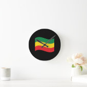 Grün, Gold (gelb) und rote Farbflagge Runde Wanduhr (Zuhause)