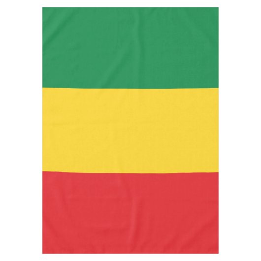 Grün, Gold (gelb) und rote Farbflagge Tischdecke (Vorderseite)