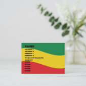 Grün, Gold (gelb) und rote Farbflagge Visitenkarte (Stehend Vorderseite)