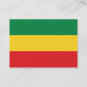 Grün, Gold (gelb) und rote Farbflagge Visitenkarte (Rückseite)