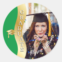 Grün | Gold Graduate Wave Grad Cap Foto