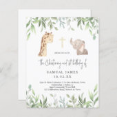 Grün & Gold Jungle Christening & 1. Geburtstag (Vorne/Hinten)