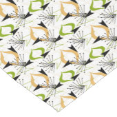 Grün, Gold, schwarze Atomformen auf Weiß | Retro Kurzer Tischläufer (Ecke)