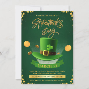 Grün & Gold St. Patrick's Day Feierparty Einladung