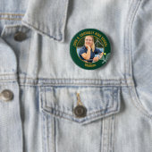 Grün Gold Tennisspieler Foto High School Button (Beispiel)