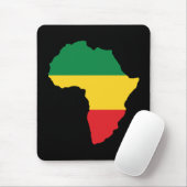 Grün, Gold u. rote Afrika-Flagge Mousepad (Mit Mouse)