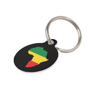 Grün, Gold u. rote Afrika-Flagge Tiermarke