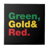Grün, Gold und Rot. Fliese (Vorderseite)