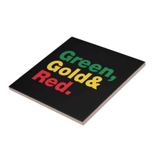 Grün, Gold und Rot. Fliese (Seite)