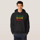Grün, Gold und Rot. Hoodie (Vorne ganz)