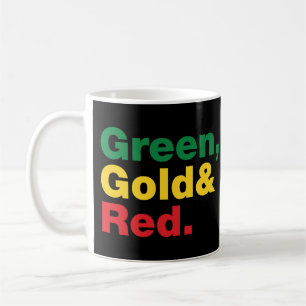 Grün, Gold und Rot. Kaffeetasse