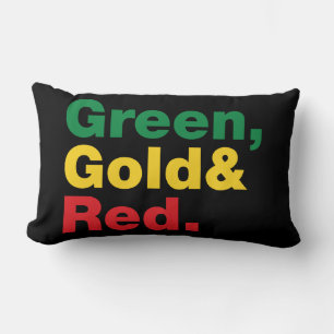 Grün, Gold und Rot. Lendenkissen